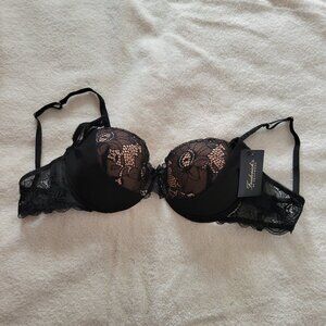 NEW Black Lace Mesh Pushup Bra.